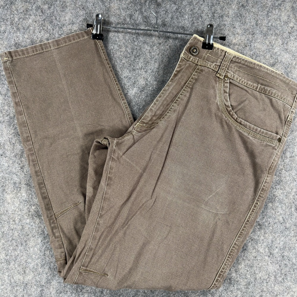 Kuhl Jeans‎ Mens 36x30 Brown Kanvus Jean Stretch Canvas Workwear Outdoor